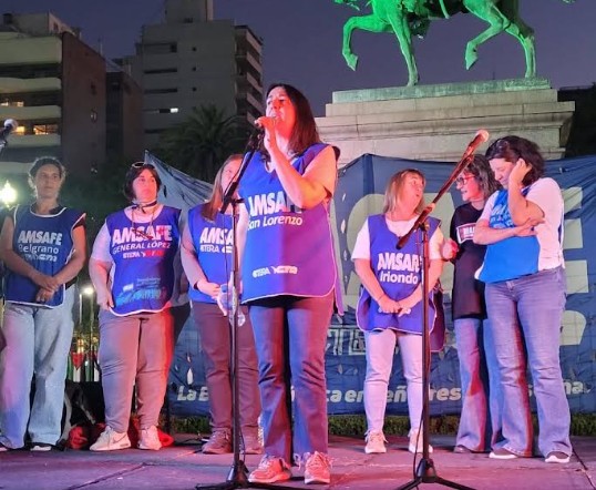AMSAFE San Lorenzo participó de la Jornada Nacional de Lucha “Trabajo, Salud y Educación”